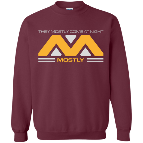 Sweatshirts Maroon / Small They Mostly Come At Night Mostly Crewneck Sweatshirt