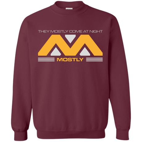 Sweatshirts Maroon / Small They Mostly Come At Night Mostly Crewneck Sweatshirt