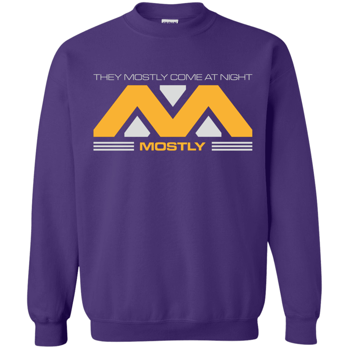 Sweatshirts Purple / Small They Mostly Come At Night Mostly Crewneck Sweatshirt