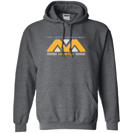 Sweatshirts Dark Heather / Small They Mostly Come At Night Mostly Pullover Hoodie