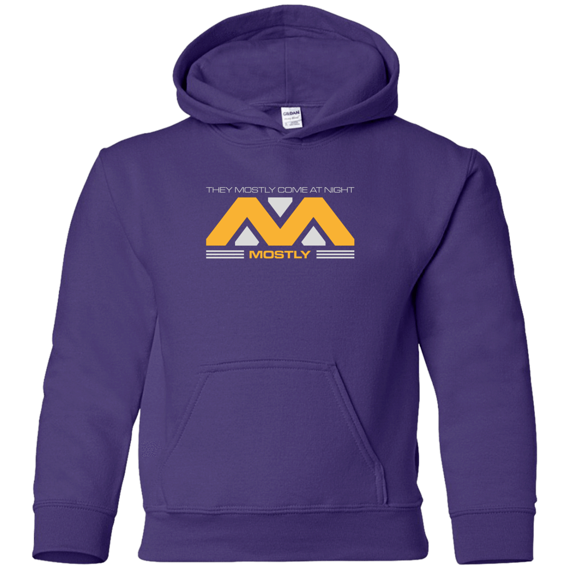 Sweatshirts Purple / YS They Mostly Come At Night Mostly Youth Hoodie