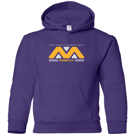 Sweatshirts Purple / YS They Mostly Come At Night Mostly Youth Hoodie