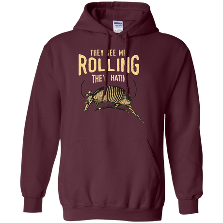 Sweatshirts Maroon / Small They See Me Rollin Pullover Hoodie