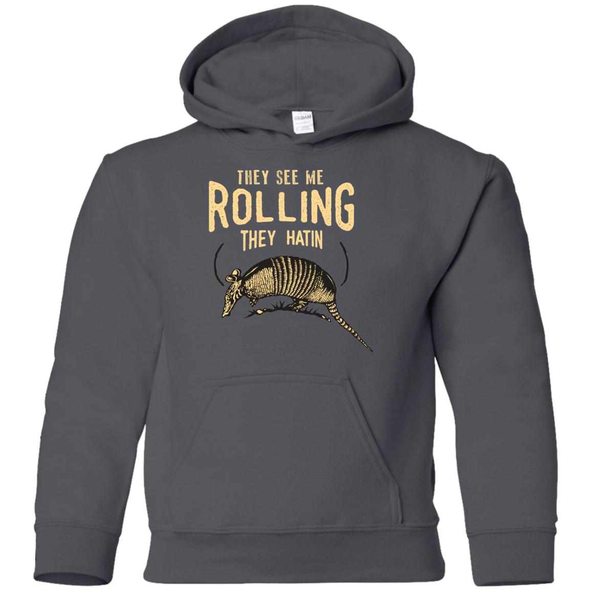 Sweatshirts Charcoal / YS They See Me Rollin Youth Hoodie