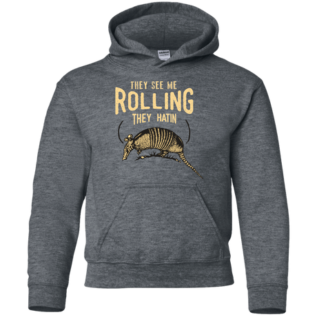 Sweatshirts Dark Heather / YS They See Me Rollin Youth Hoodie