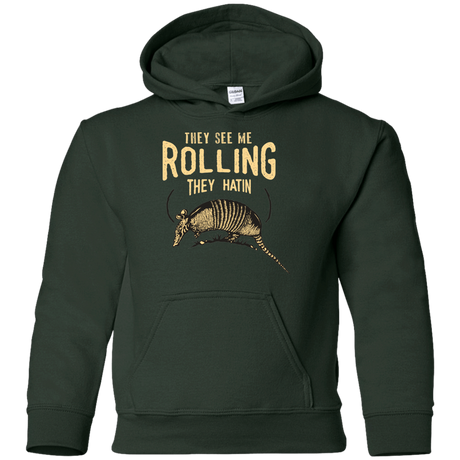 Sweatshirts Forest Green / YS They See Me Rollin Youth Hoodie