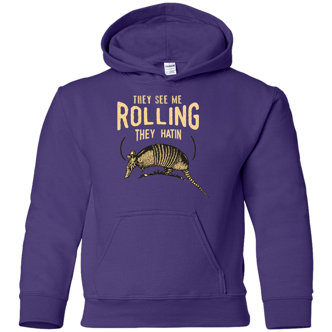 Sweatshirts Purple / YS They See Me Rollin Youth Hoodie