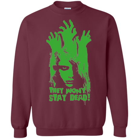 Sweatshirts Maroon / Small They Wont Stay Dead Crewneck Sweatshirt