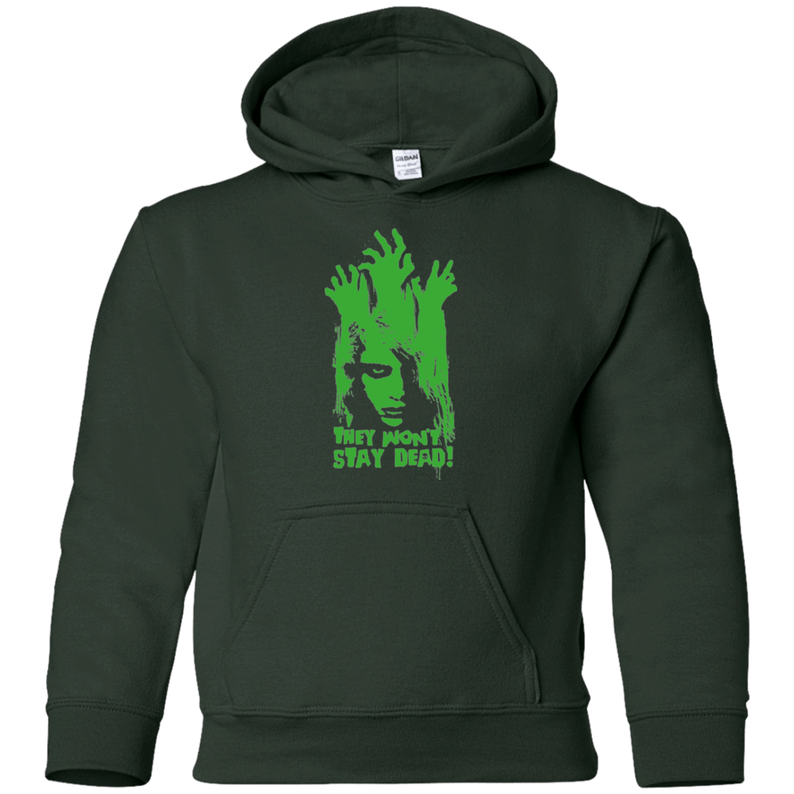 Sweatshirts Forest Green / YS They Wont Stay Dead Youth Hoodie
