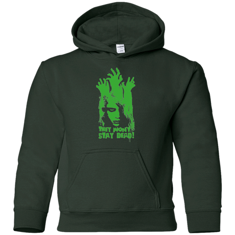 Sweatshirts Forest Green / YS They Wont Stay Dead Youth Hoodie