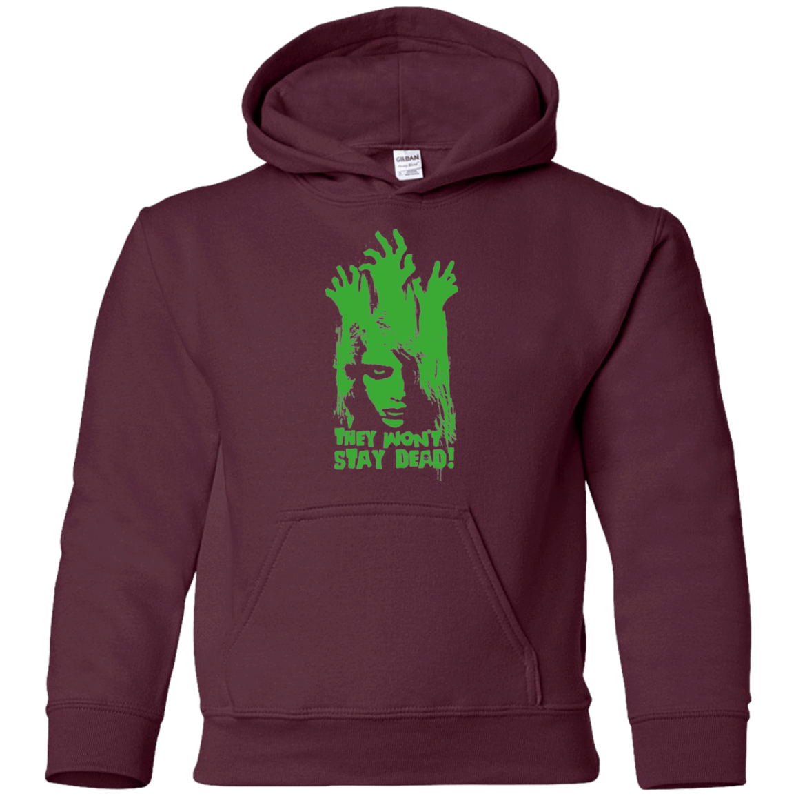 Sweatshirts Maroon / YS They Wont Stay Dead Youth Hoodie