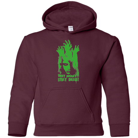 Sweatshirts Maroon / YS They Wont Stay Dead Youth Hoodie