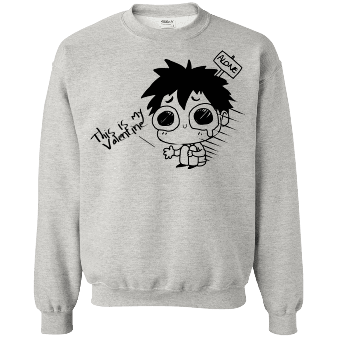 Sweatshirts Ash / Small This is my Valentine Crewneck Sweatshirt