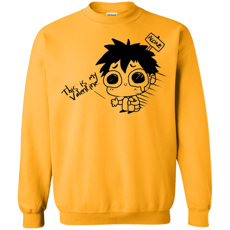 Sweatshirts Gold / Small This is my Valentine Crewneck Sweatshirt