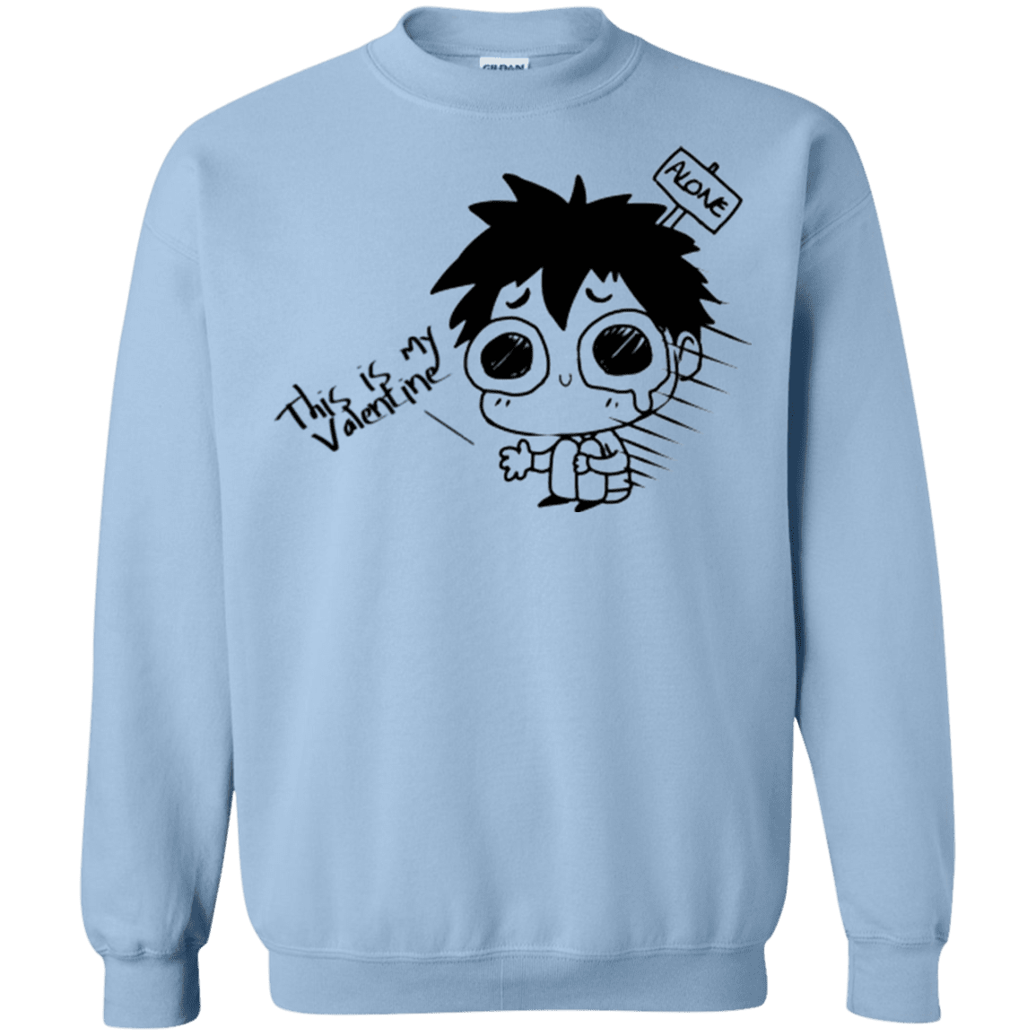 Sweatshirts Light Blue / Small This is my Valentine Crewneck Sweatshirt