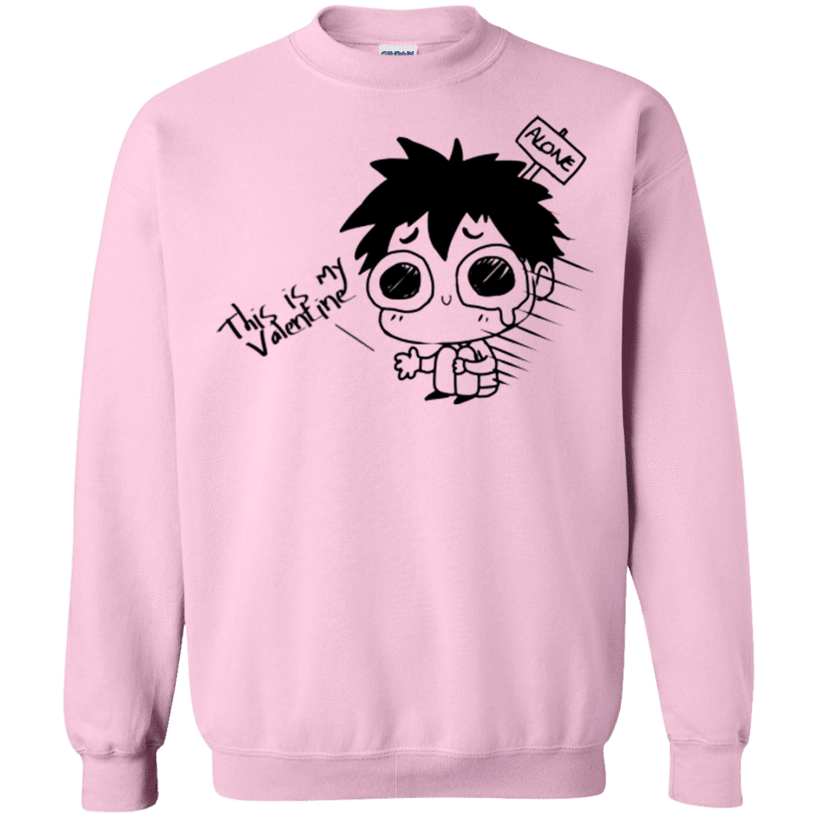 Sweatshirts Light Pink / Small This is my Valentine Crewneck Sweatshirt