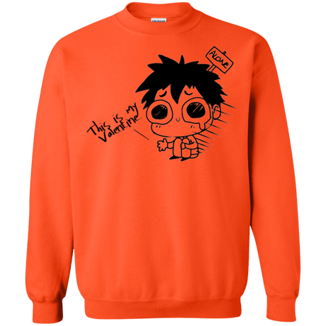 Sweatshirts Orange / Small This is my Valentine Crewneck Sweatshirt
