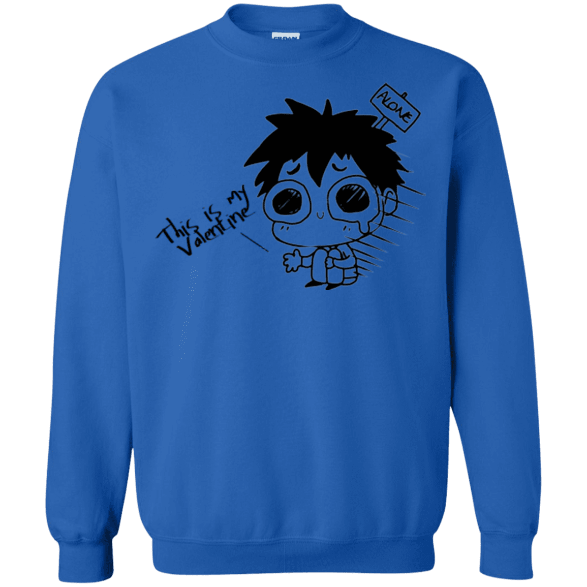 Sweatshirts Royal / Small This is my Valentine Crewneck Sweatshirt