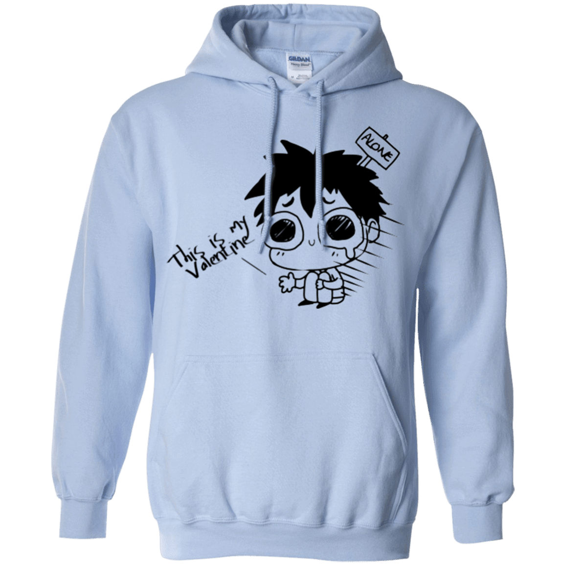 Sweatshirts Light Blue / Small This is my Valentine Pullover Hoodie