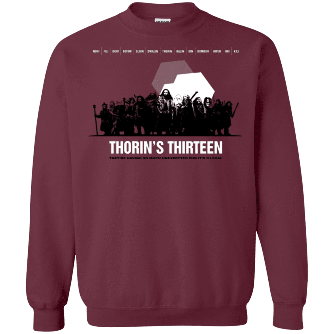 Sweatshirts Maroon / Small Thorin's Thirteen Crewneck Sweatshirt