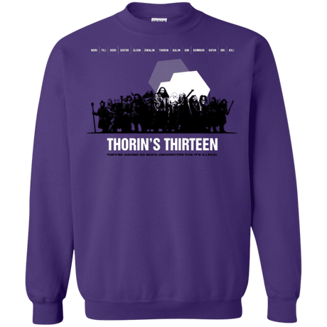 Sweatshirts Purple / Small Thorin's Thirteen Crewneck Sweatshirt