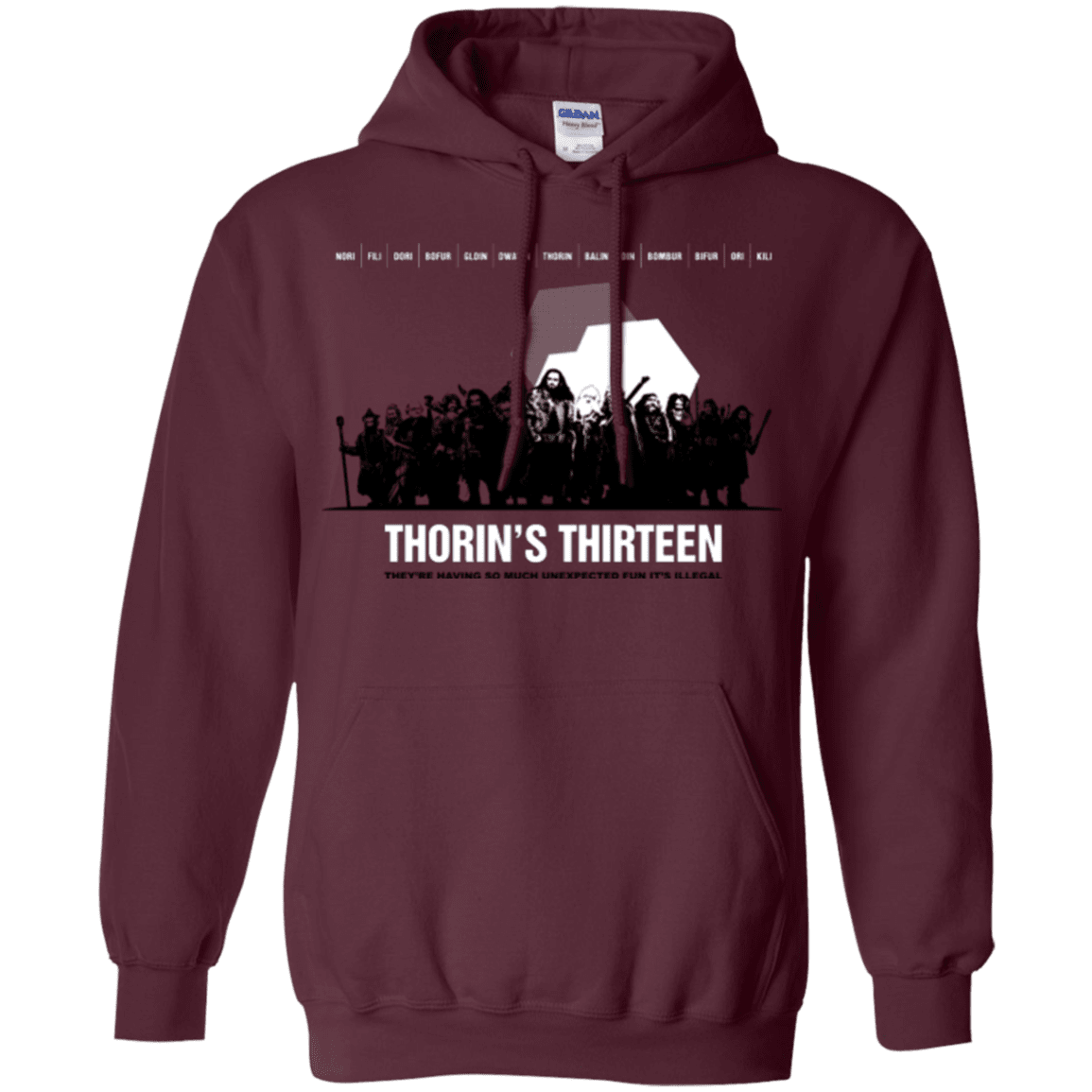 Sweatshirts Maroon / Small Thorin's Thirteen Pullover Hoodie