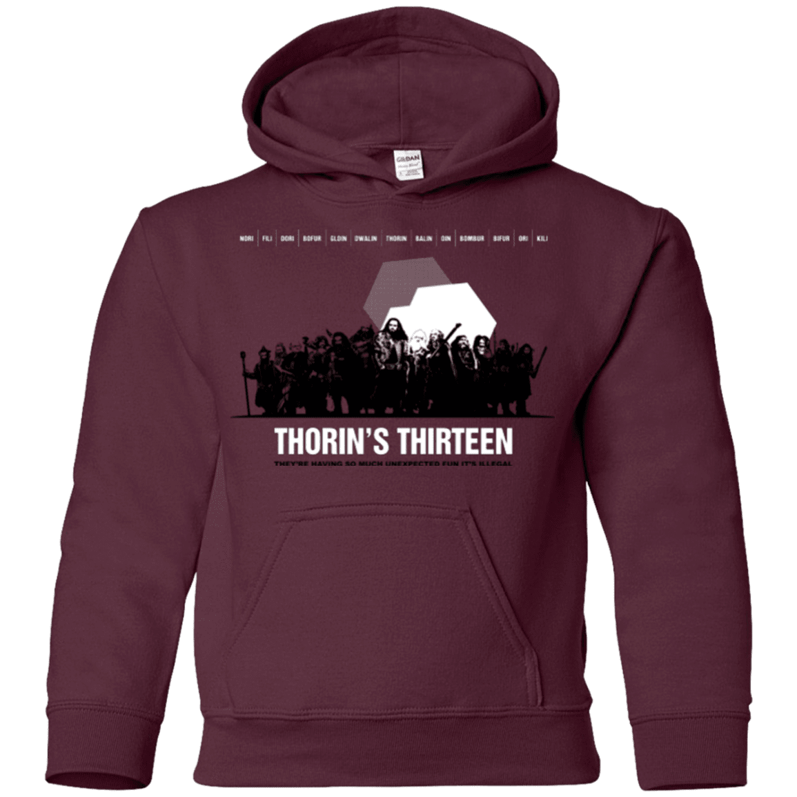 Sweatshirts Maroon / YS Thorin's Thirteen Youth Hoodie