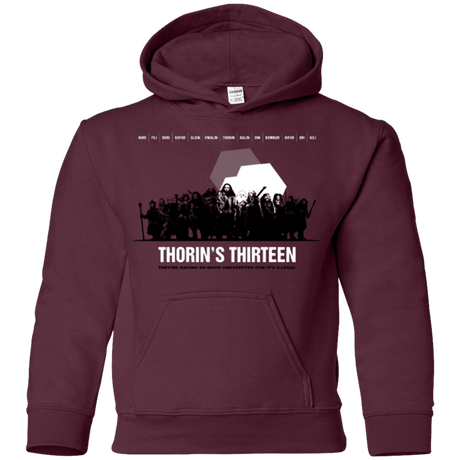Sweatshirts Maroon / YS Thorin's Thirteen Youth Hoodie