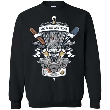 Sweatshirts Black / Small Three Cornetto's Crest Crewneck Sweatshirt