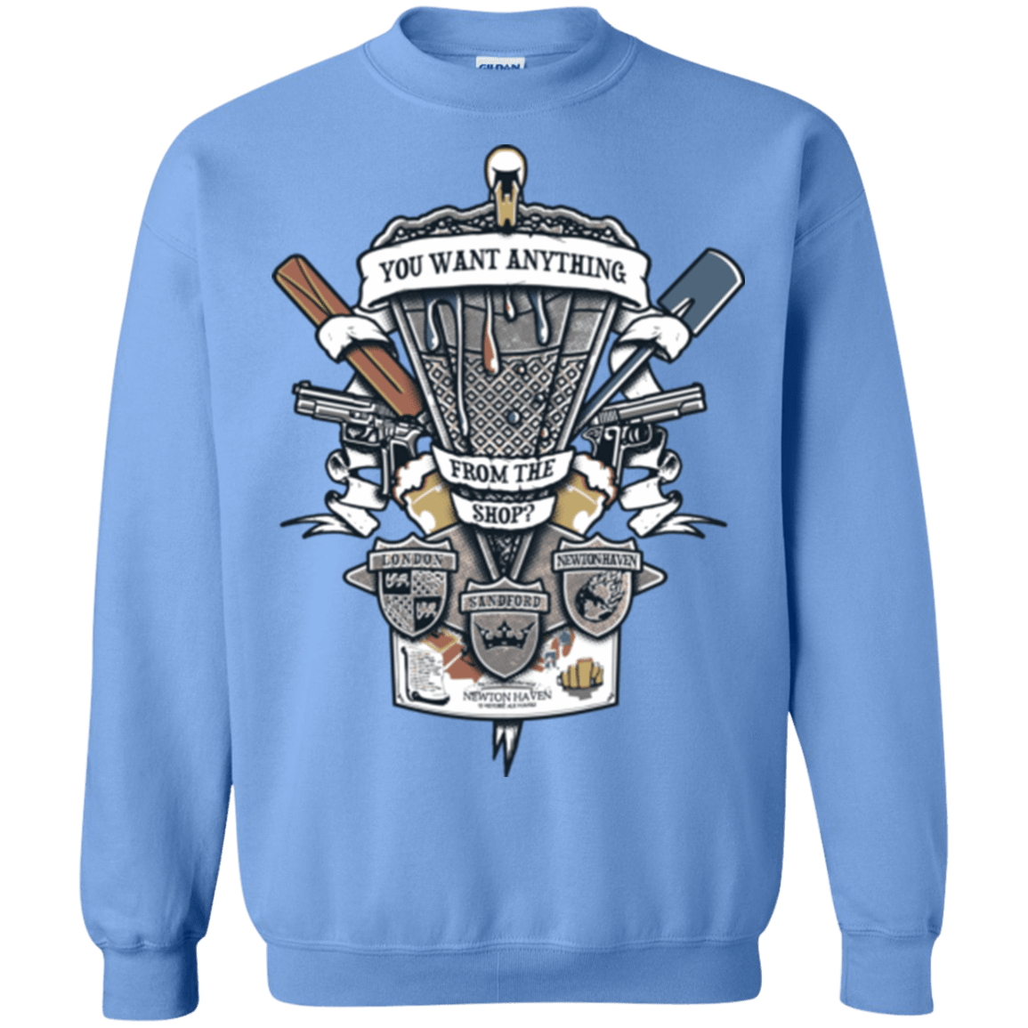 Sweatshirts Carolina Blue / Small Three Cornetto's Crest Crewneck Sweatshirt
