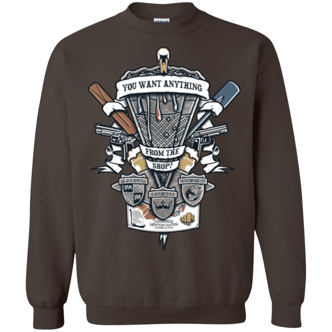 Sweatshirts Dark Chocolate / Small Three Cornetto's Crest Crewneck Sweatshirt