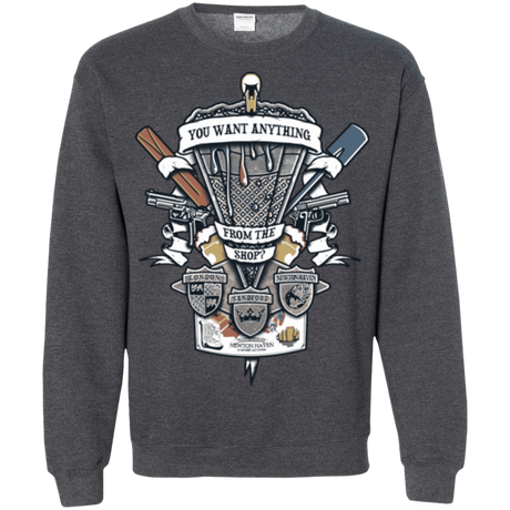 Sweatshirts Dark Heather / Small Three Cornetto's Crest Crewneck Sweatshirt