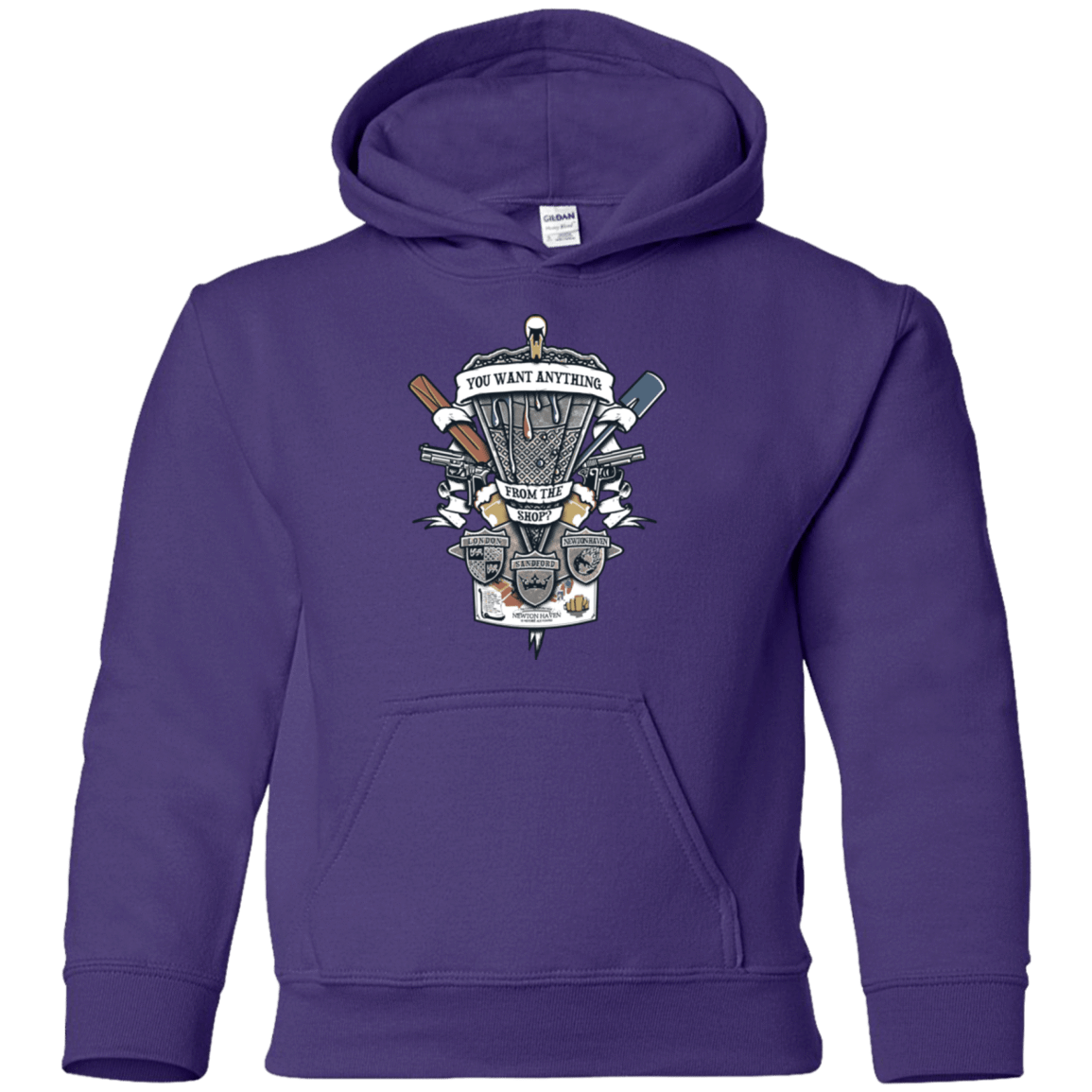 Sweatshirts Purple / YS Three Cornetto's Crest Youth Hoodie
