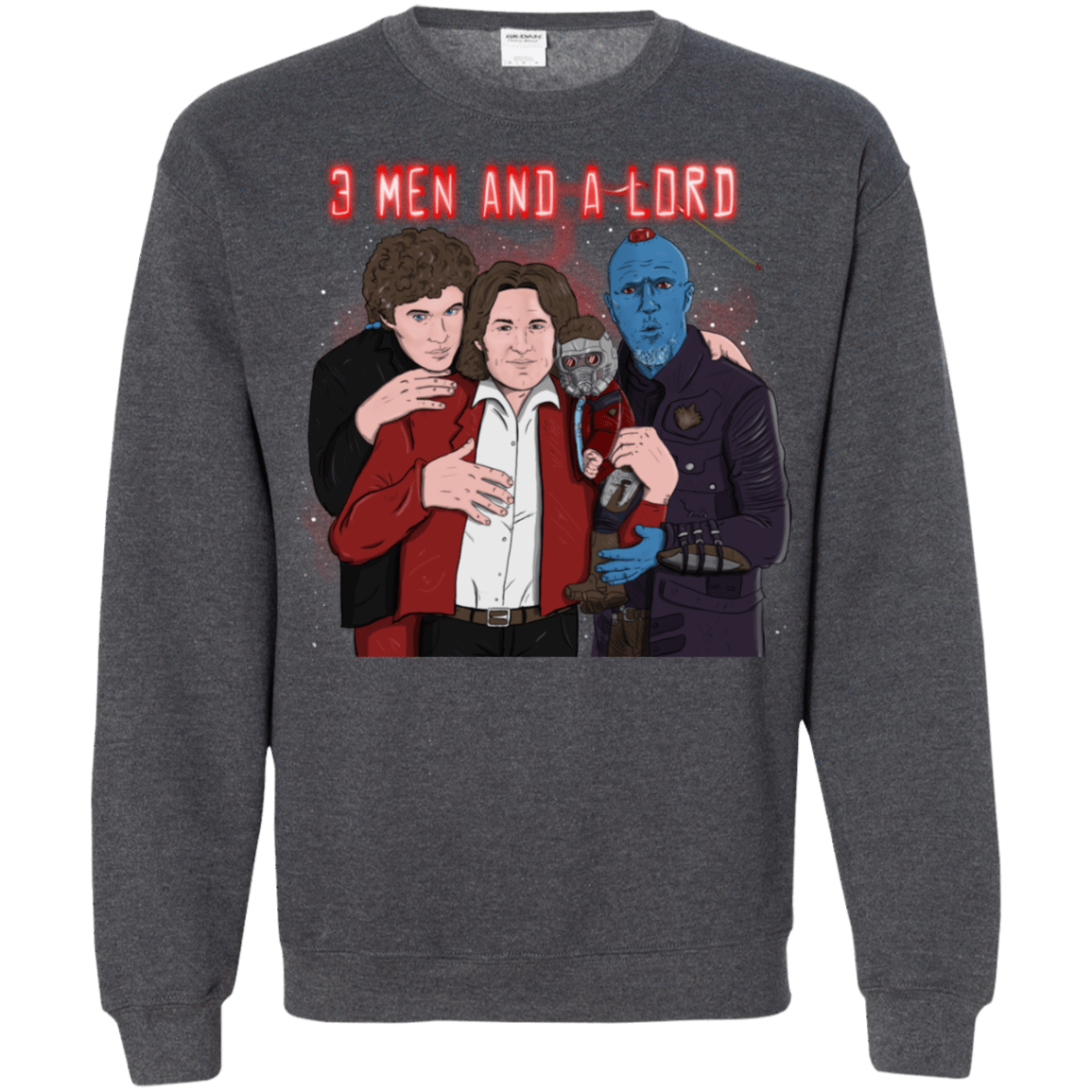 Sweatshirts Dark Heather / S Three Men and a Lord Crewneck Sweatshirt