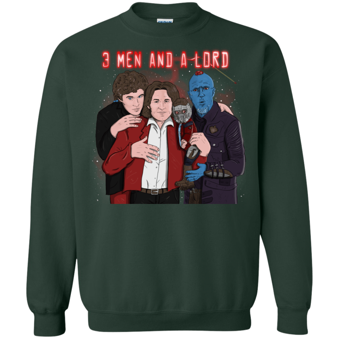 Sweatshirts Forest Green / S Three Men and a Lord Crewneck Sweatshirt