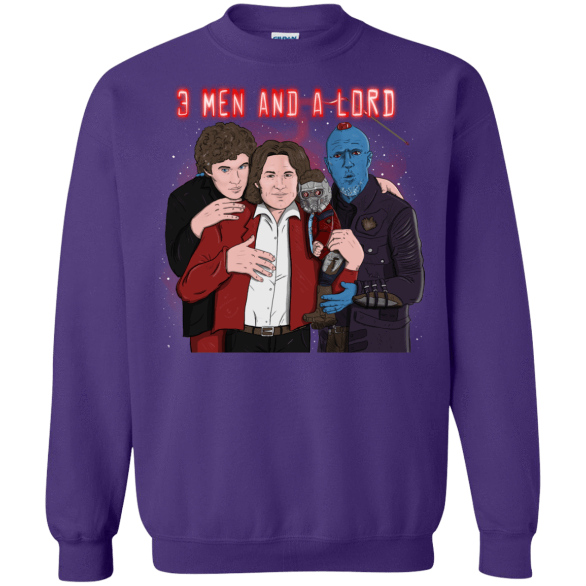 Sweatshirts Purple / S Three Men and a Lord Crewneck Sweatshirt