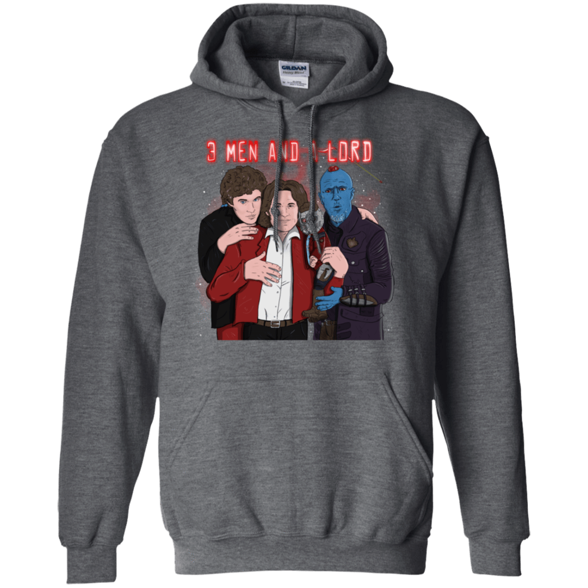 Sweatshirts Dark Heather / S Three Men and a Lord Pullover Hoodie