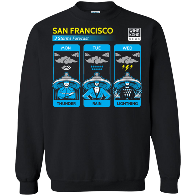 Sweatshirts Black / Small Three Storms Crewneck Sweatshirt