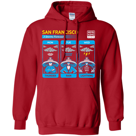 Sweatshirts Red / Small Three Storms Pullover Hoodie