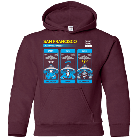 Sweatshirts Maroon / YS Three Storms Youth Hoodie
