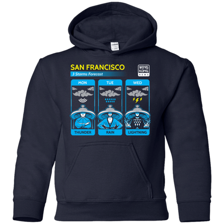 Sweatshirts Navy / YS Three Storms Youth Hoodie