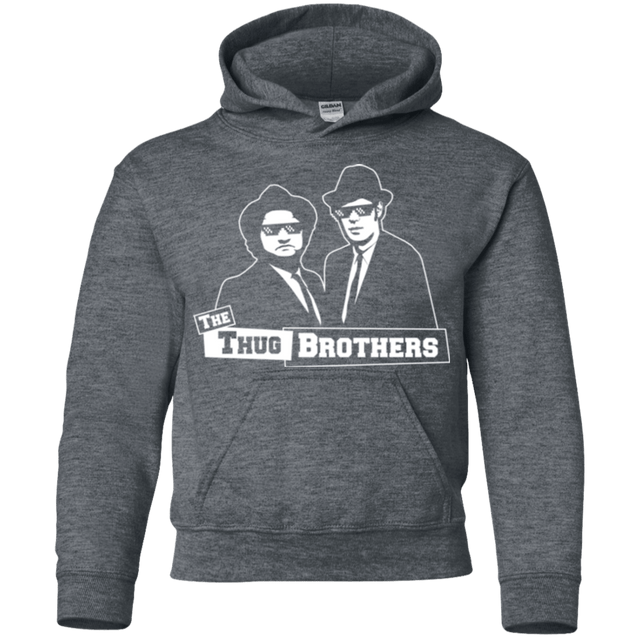 Sweatshirts Dark Heather / YS Thug Brothers Youth Hoodie