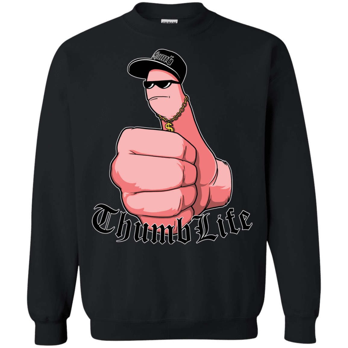Sweatshirts Black / Small Thumb Life Crewneck Sweatshirt