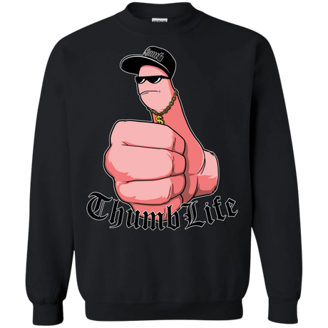 Sweatshirts Black / Small Thumb Life Crewneck Sweatshirt