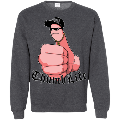 Sweatshirts Dark Heather / Small Thumb Life Crewneck Sweatshirt