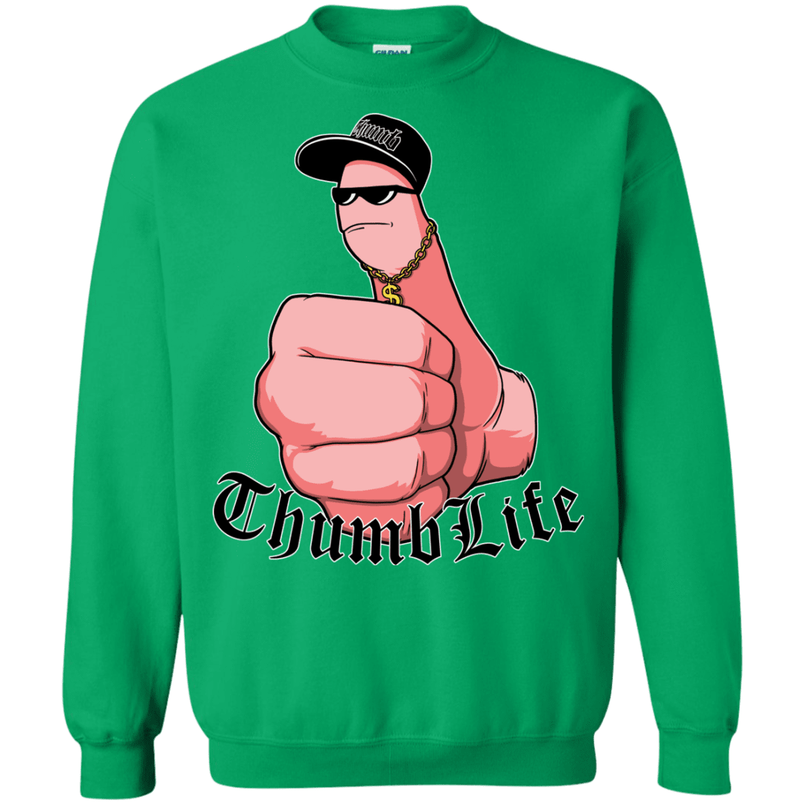 Sweatshirts Irish Green / Small Thumb Life Crewneck Sweatshirt