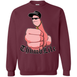 Sweatshirts Maroon / Small Thumb Life Crewneck Sweatshirt