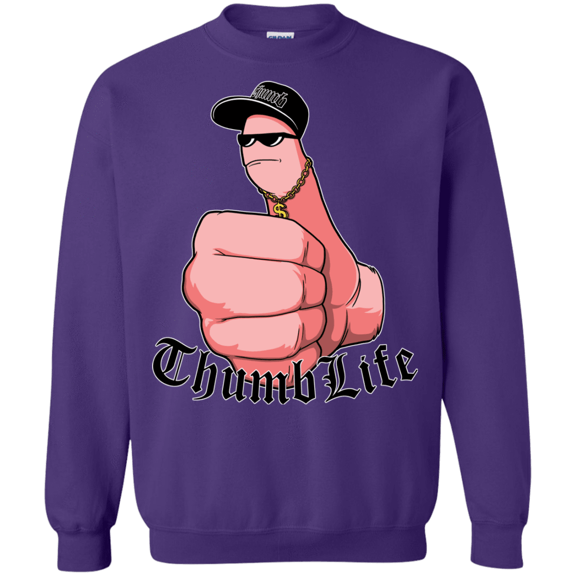 Sweatshirts Purple / Small Thumb Life Crewneck Sweatshirt
