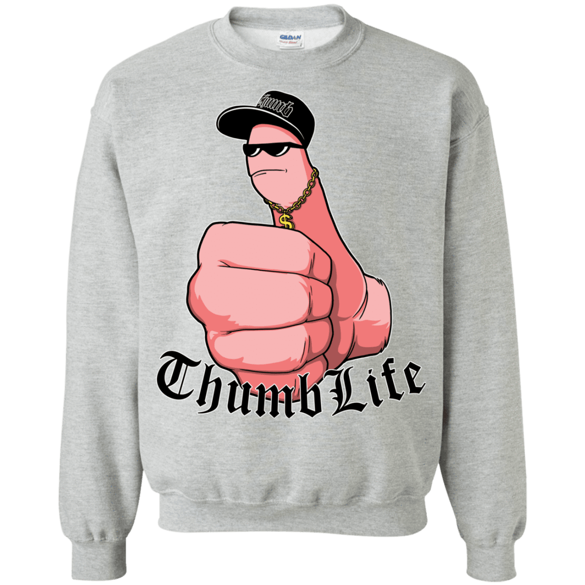 Sweatshirts Sport Grey / Small Thumb Life Crewneck Sweatshirt
