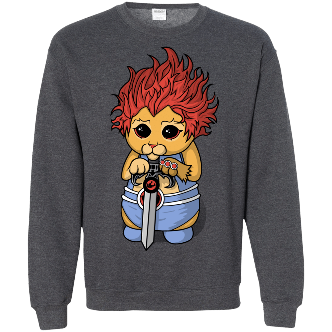 Sweatshirts Dark Heather / S Thunder Kitty Crewneck Sweatshirt